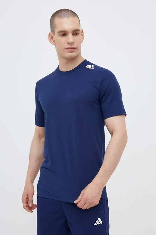 mornarsko modra Kratka majica za vadbo adidas Performance Designed for Training Moški
