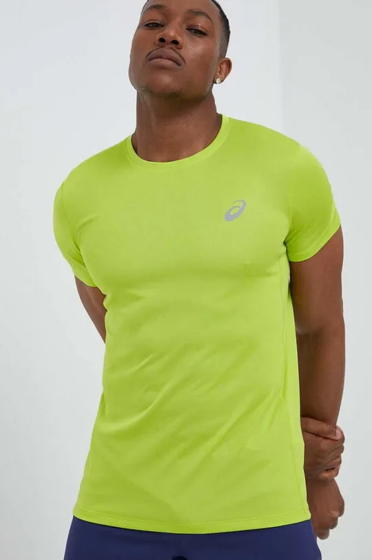 žlutě zelená Běžecké tričko Asics Core Pánský