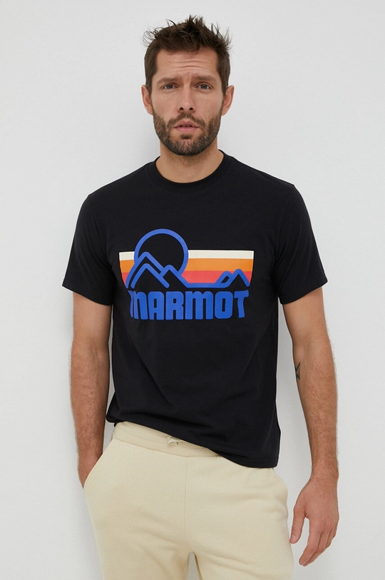 czarny Marmot t-shirt Coastal Męski