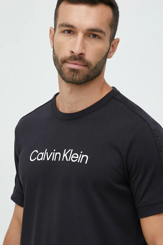 μαύρο Αθλητικό μπλουζάκι Calvin Klein Performance Effect Ανδρικά