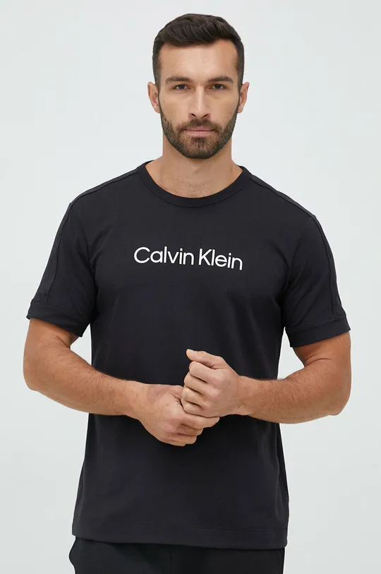 μαύρο Αθλητικό μπλουζάκι Calvin Klein Performance Effect