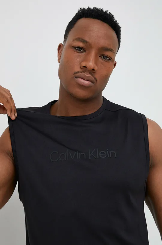 μαύρο Μπλουζάκι προπόνησης Calvin Klein Performance Essentials Ανδρικά