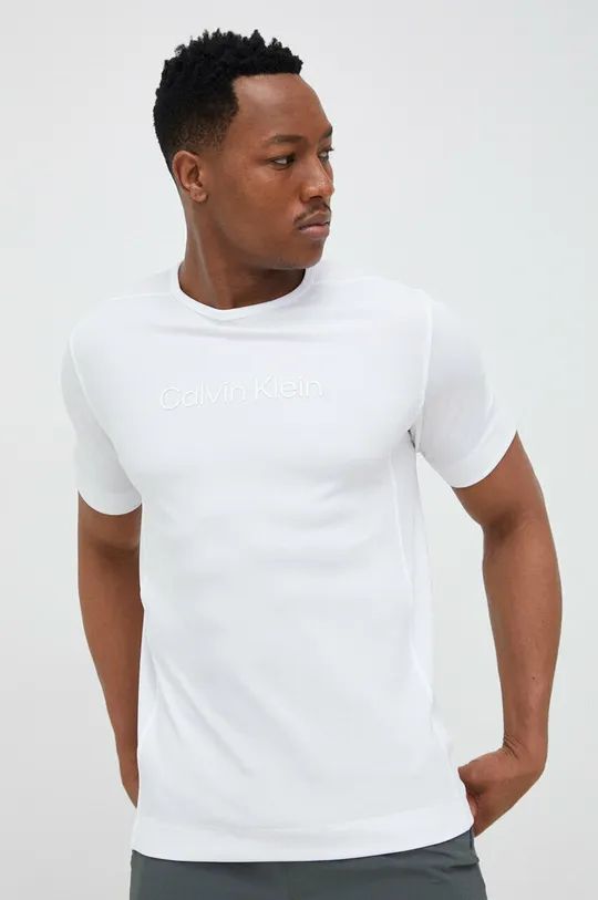 bijela Majica kratkih rukava za trening Calvin Klein Performance Essentials Muški