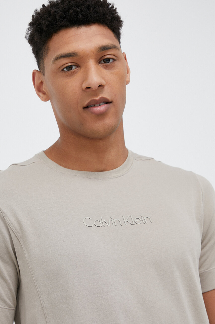 Calvin Klein Performance tshirt męski kolor różowy melanżowy