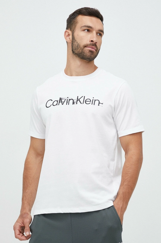 λευκό Αθλητικό μπλουζάκι Calvin Klein Performance Essentials