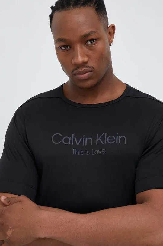 μαύρο Μπλουζάκι προπόνησης Calvin Klein Performance Pride Ανδρικά