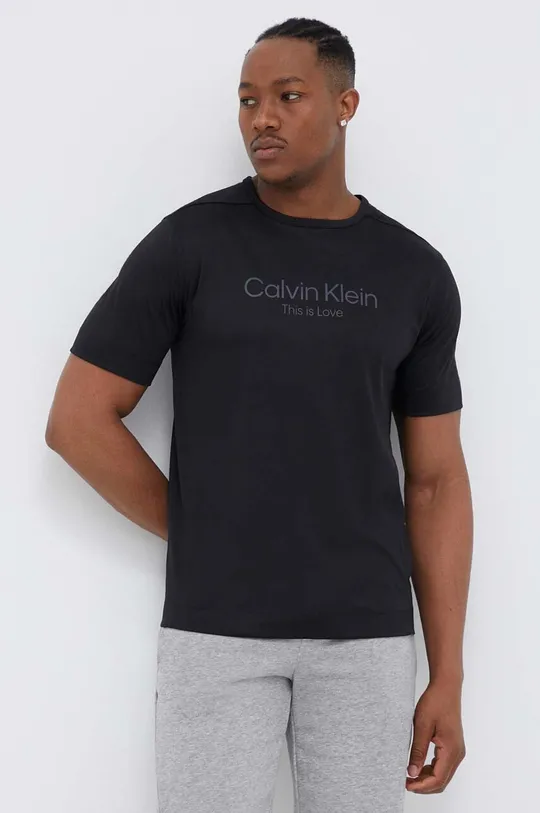 črna Kratka majica za vadbo Calvin Klein Performance Pride