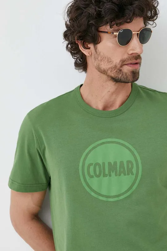 зелёный Хлопковая футболка Colmar Мужской