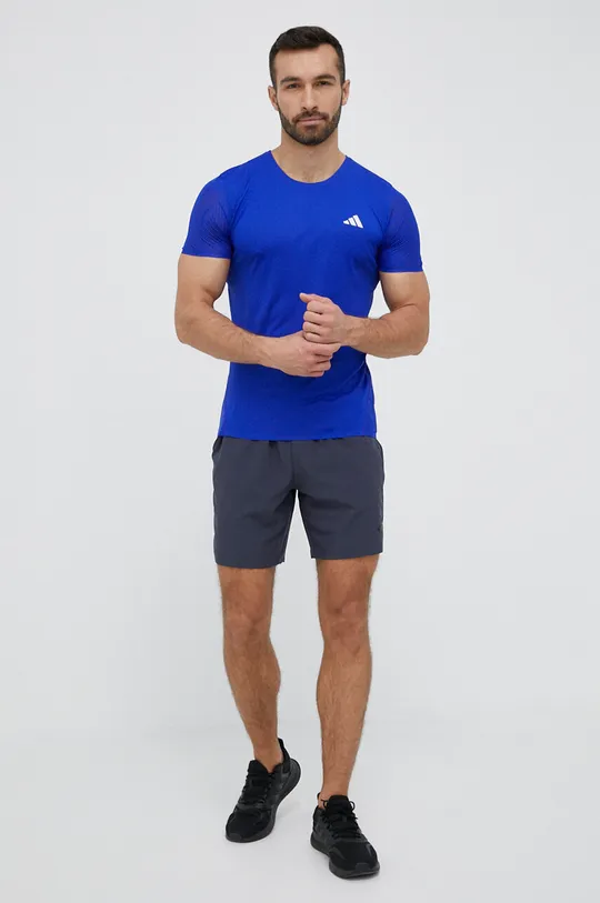 adidas Performance t-shirt do biegania Adizero niebieski