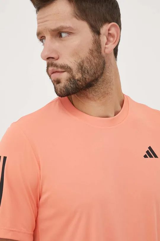 pomarańczowy adidas Performance t-shirt treningowy Club 3-Stripes