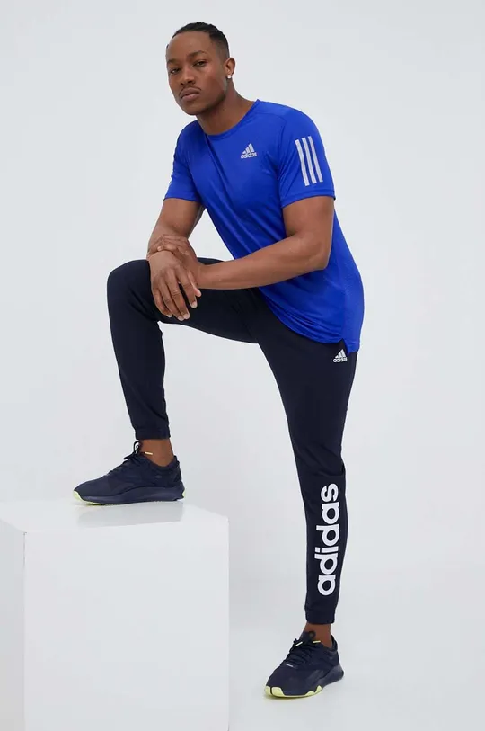 adidas Performance t-shirt do biegania Own the Run niebieski