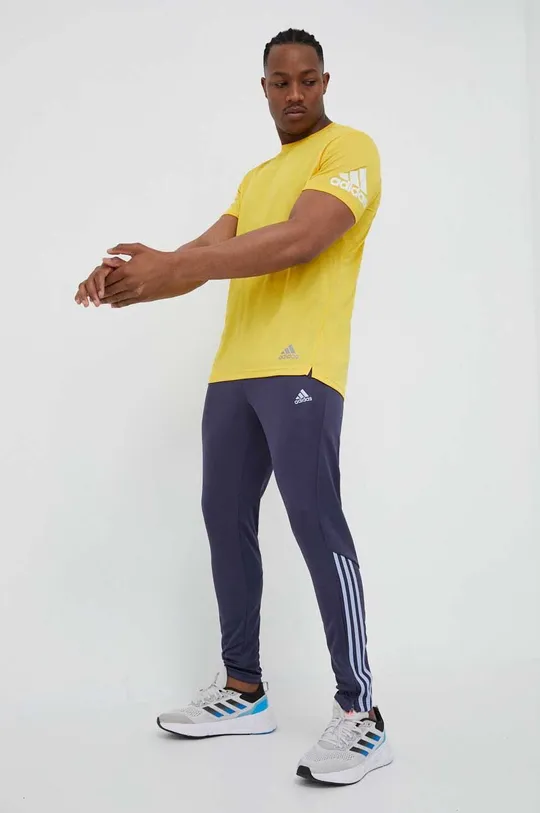 Μπλουζάκι για τρέξιμο adidas Performance Run It κίτρινο