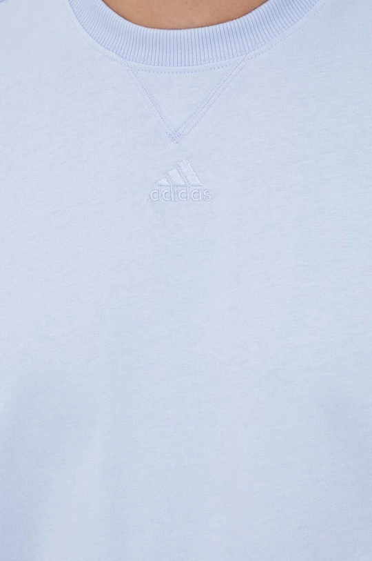 niebieski adidas t-shirt bawełniany