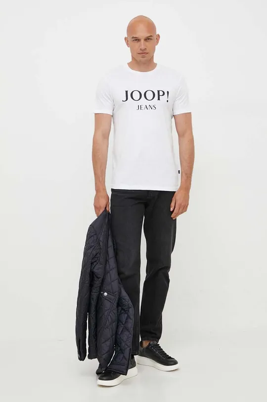 Βαμβακερό μπλουζάκι Joop! λευκό