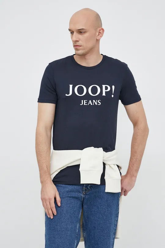 granatowy Joop! t-shirt bawełniany Męski