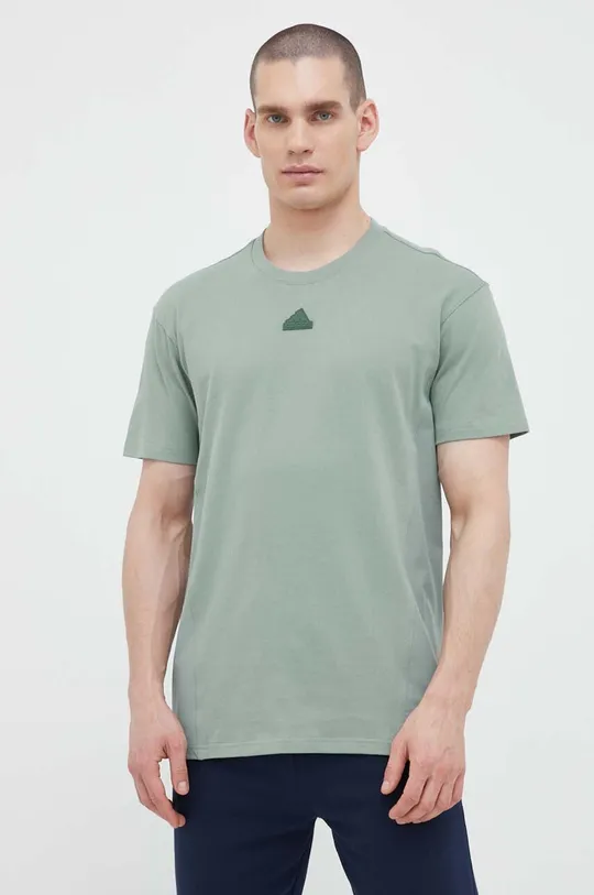 zielony adidas t-shirt bawełniany