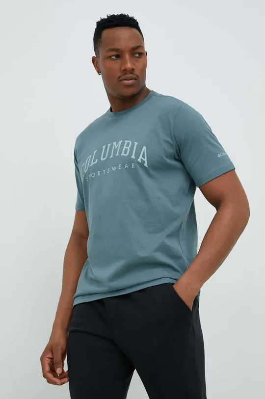 бирюзовый Хлопковая футболка Columbia