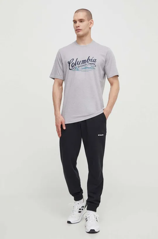 Бавовняна футболка Columbia сірий