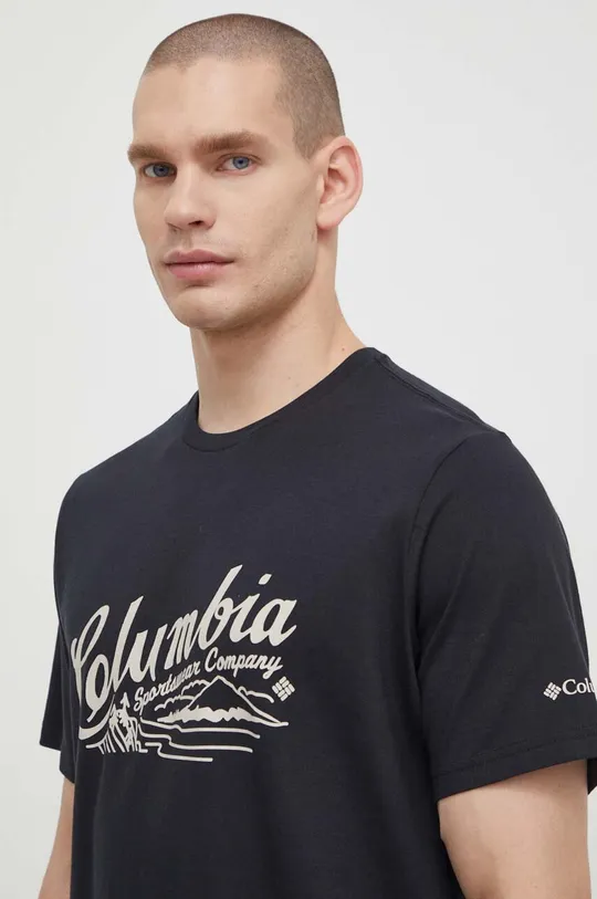 чорний Бавовняна футболка Columbia Чоловічий