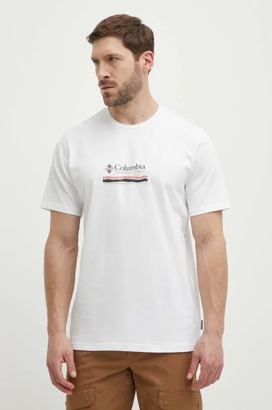 білий Бавовняна футболка Columbia Чоловічий