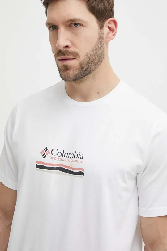 biały Columbia t-shirt bawełniany Explorers Canyon