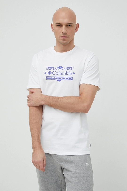 Columbia t-shirt bawełniany Explorers Canyon Materiał zasadniczy: 100 % Bawełna, Ściągacz: 97 % Bawełna, 3 % Elastan