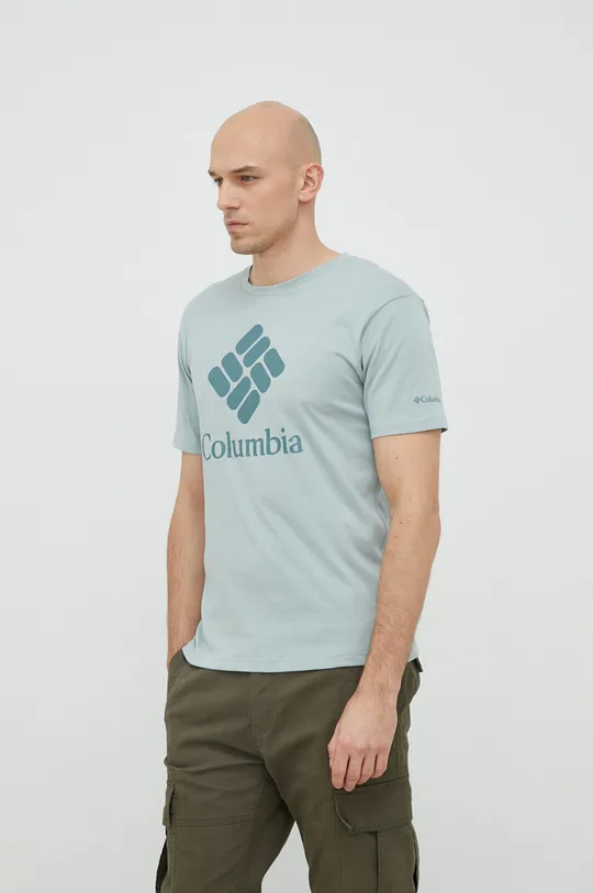 Športna kratka majica Columbia Pacific Crossing II turkizna