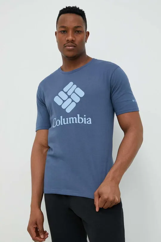 modrá Športové tričko Columbia Pacific Crossing II