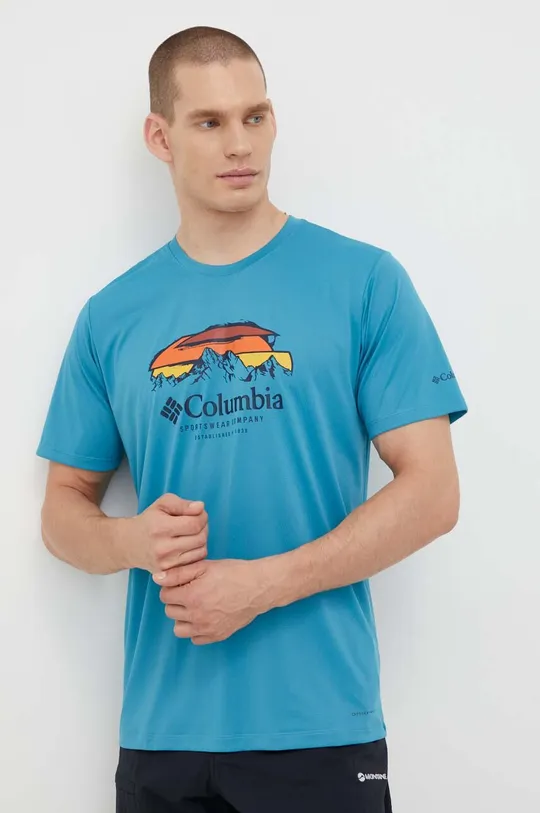 μπλε Αθλητικό μπλουζάκι Columbia Columbia Hike
