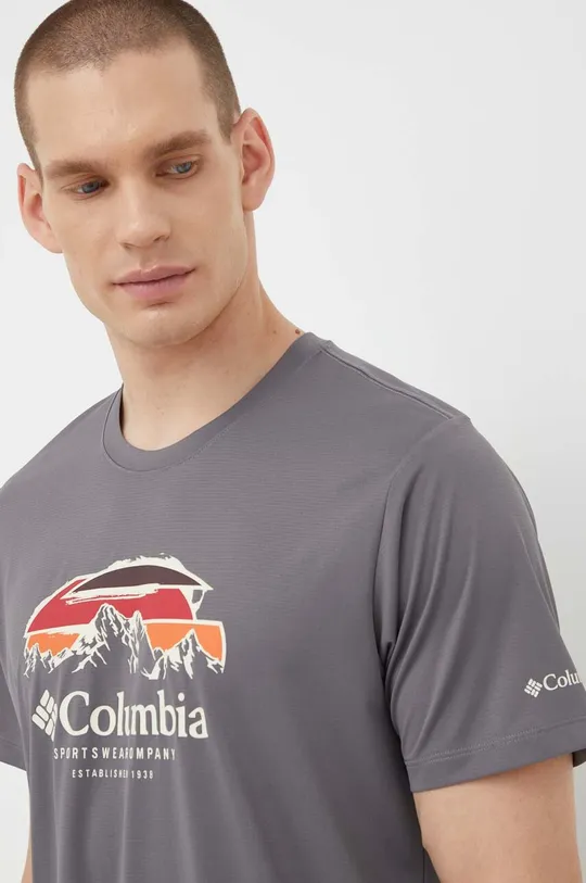 siva Športna kratka majica Columbia Columbia Hike