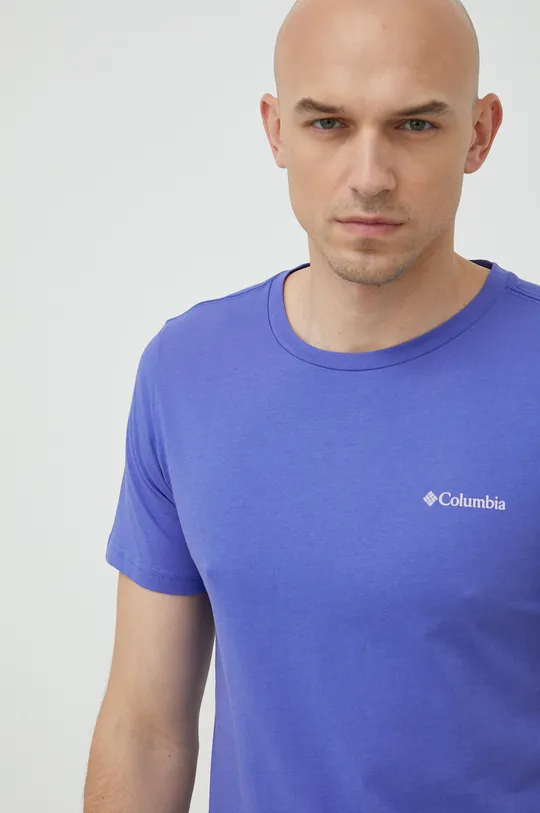 фиолетовой Хлопковая футболка Columbia