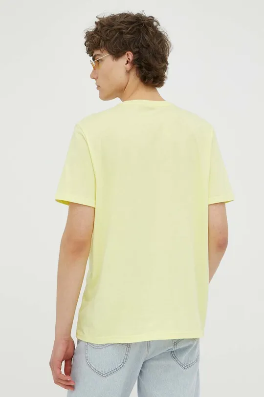 Βαμβακερό μπλουζάκι Lee κίτρινο