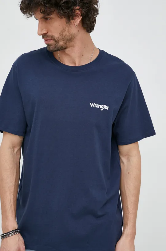 Βαμβακερό μπλουζάκι Wrangler   2-pack σκούρο μπλε