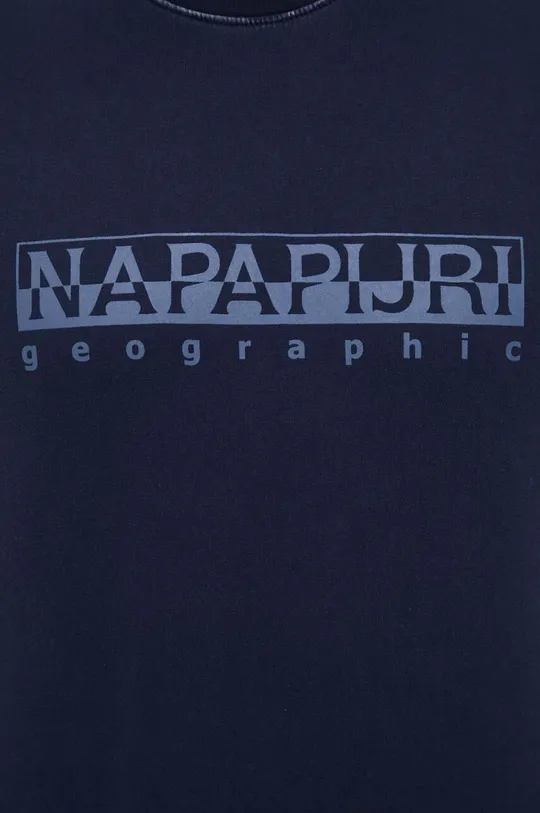 σκούρο μπλε Βαμβακερό μπλουζάκι Napapijri