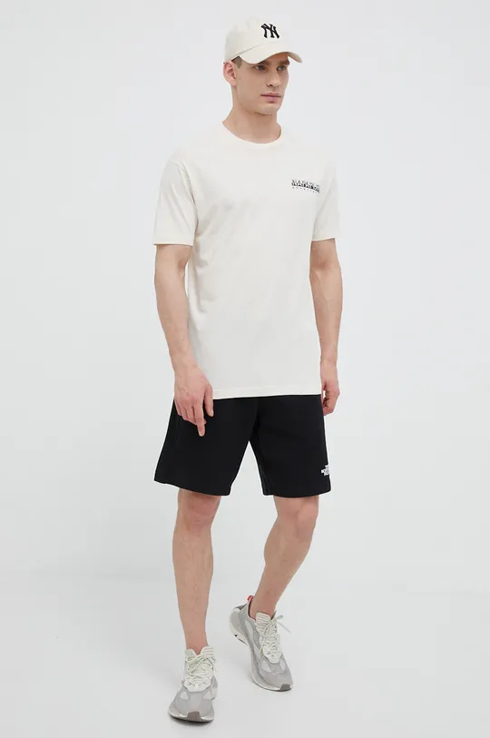 Napapijri cotton t-shirt beige