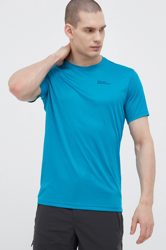 niebieski Jack Wolfskin t-shirt sportowy Tech Męski