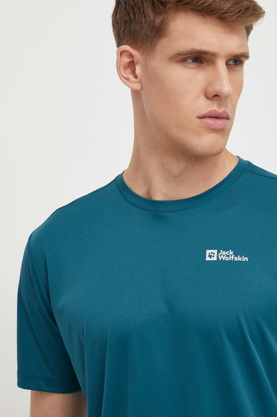 zielony Jack Wolfskin t-shirt sportowy Tech