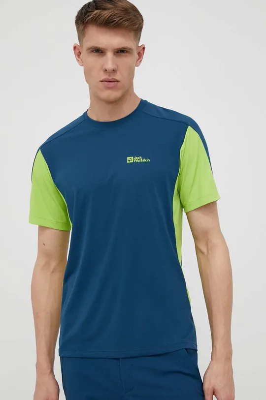 blu Jack Wolfskin maglietta da sport Narrows Uomo