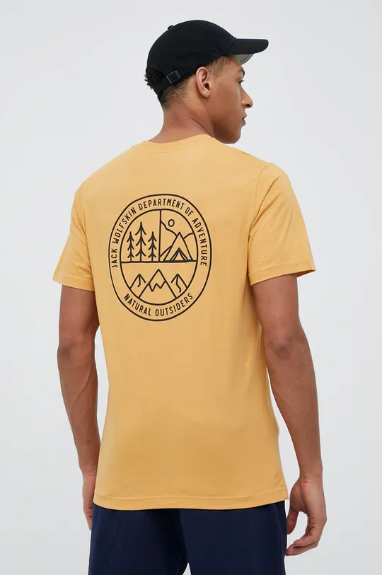 Jack Wolfskin t-shirt bawełniany 10 Materiał zasadniczy: 100 % Bawełna, Ściągacz: 95 % Bawełna, 5 % Elastan