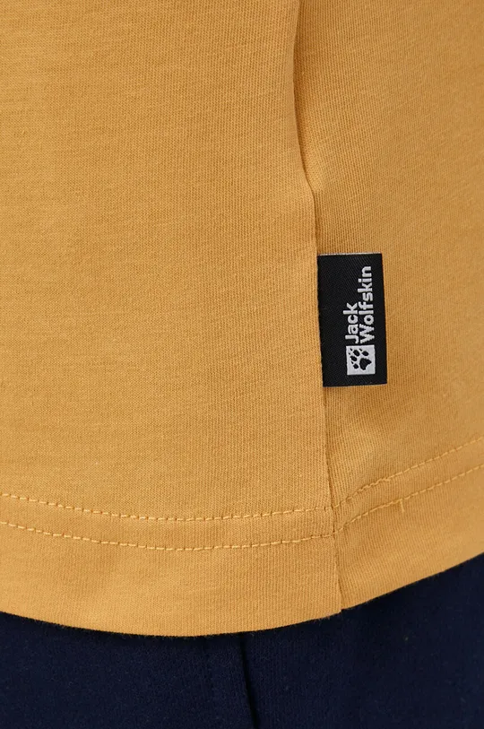 żółty Jack Wolfskin t-shirt bawełniany 10