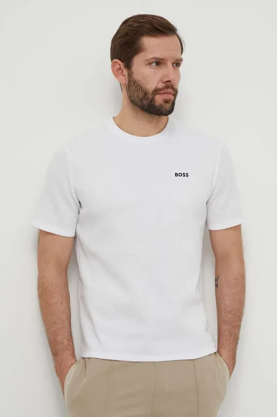 biały BOSS t-shirt Męski