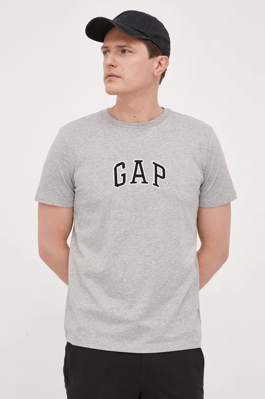 szary GAP t-shirt bawełniany