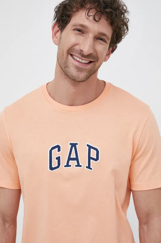 πορτοκαλί Βαμβακερό μπλουζάκι GAP