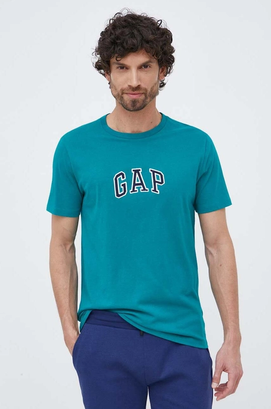 zielony GAP t-shirt bawełniany