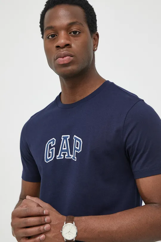 σκούρο μπλε Βαμβακερό μπλουζάκι GAP