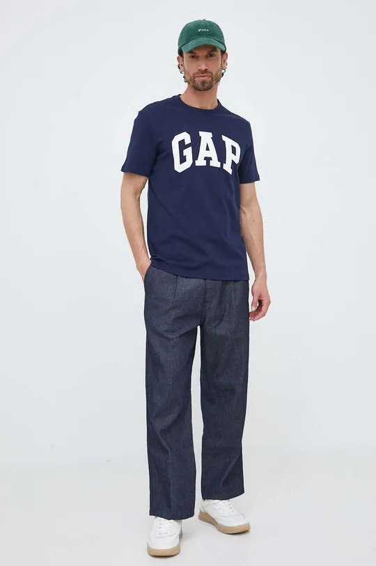 Bavlnené tričko GAP 2-pak viacfarebná