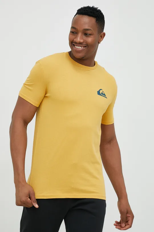 жовтий Бавовняна футболка Quiksilver Чоловічий