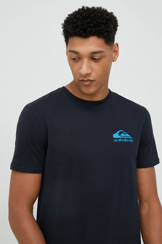 czarny Quiksilver t-shirt bawełniany