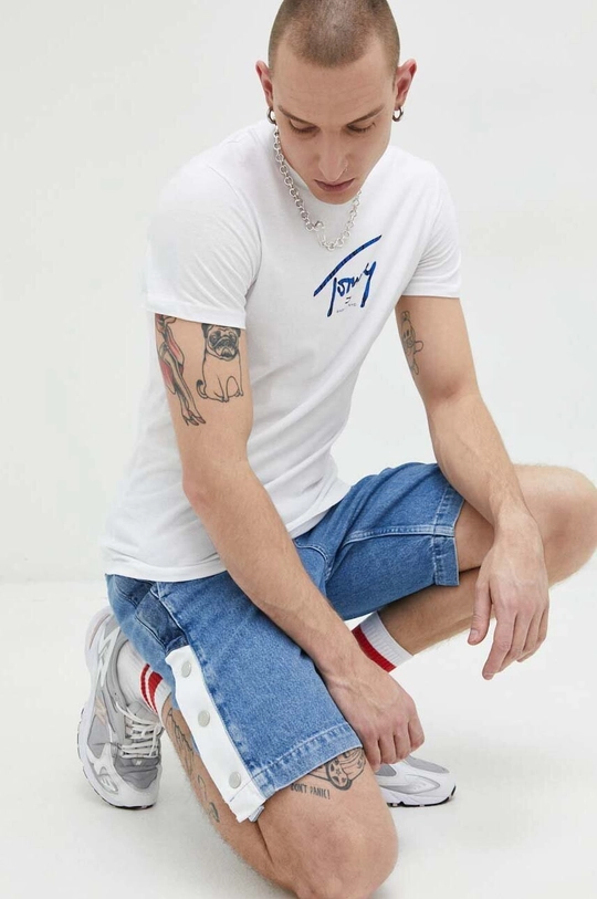 Tommy Jeans t-shirt bawełniany biały