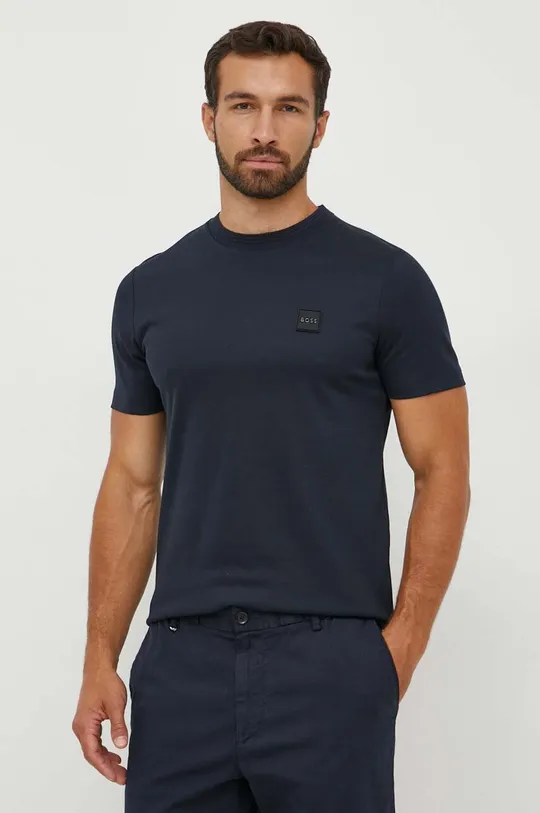 blu navy BOSS t-shirt in cotone